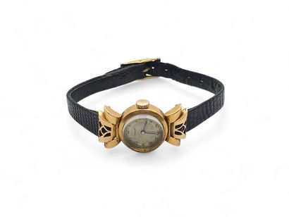 LONCHAMP
Wristwatch, round case in 750° yellow...