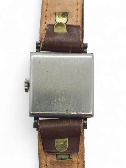 HUMA 500
Wristwatch, square steel case, black...