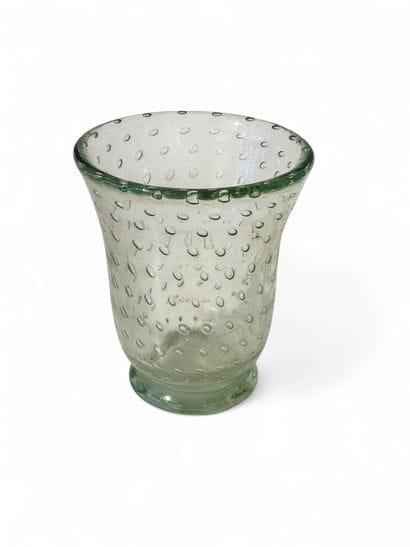 DAUM NANCY
Vase en verre bullé translucide...