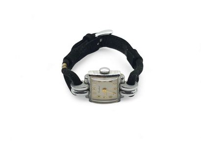 CORTEBERT
Wristwatch, square case in silver-plated...
