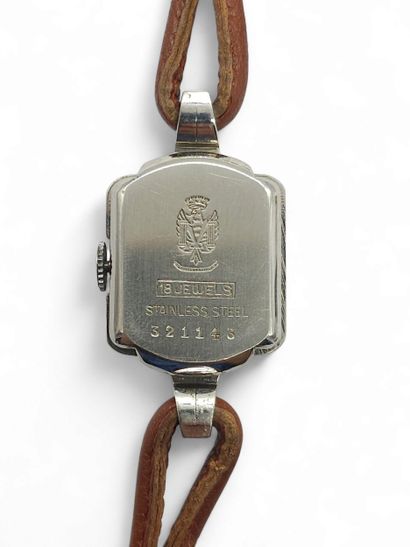 LIP
Ladies' wristwatch, square silver-plated...