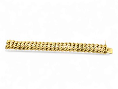 BRACELET in American cut 750° yellow gold...