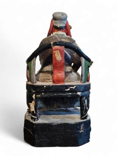 CHINA XIXth century Taoist divinity in polychrome...