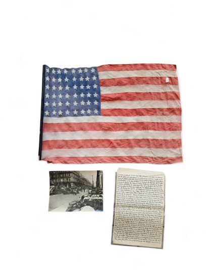 AMERICAN flag with forty-eight stars 
Having...