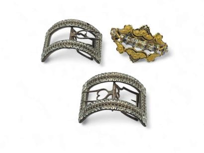 TWO rhinestone SHOEBUCKLES
Also included
A...