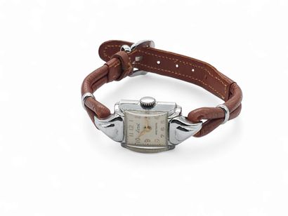 EZZEL
Bracelet watch, square silver-plated...