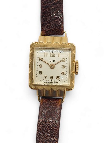 LIP 
Wristwatch, square polylobed case in...