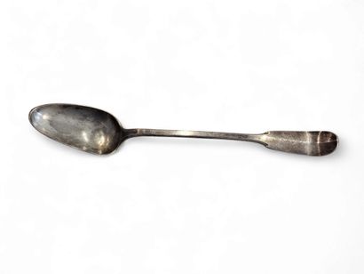 XVIIIth century WORK
950° silver ragout spoon...