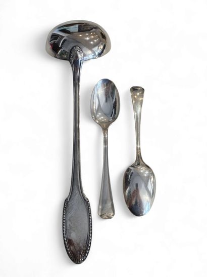 CHRISTOFLE
Twelve art deco silver plated...