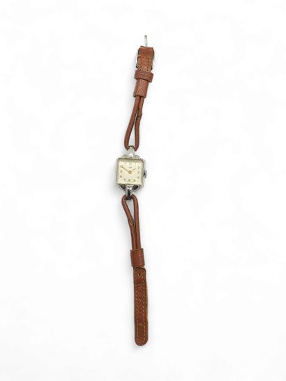 LIP
Ladies' wristwatch, square silver-plated...