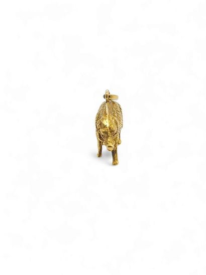 A boar pendant in 750° yellow gold
Gross...