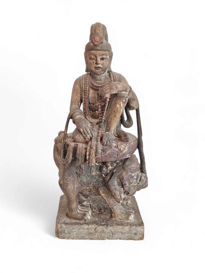 CHINA - 20th century
Carved wooden statue...