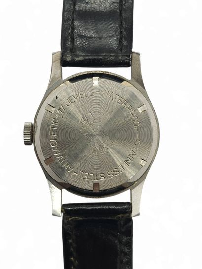 LIP Elgiloy
Wristwatch, round silver-plated...