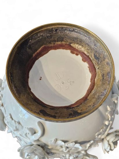 FRENCH WORK | XIXth century White porcelain...