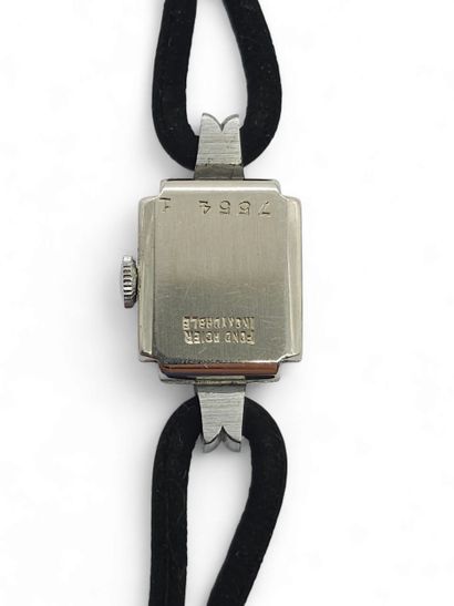 CORTEBERT
Wristwatch, square case in silver-plated...