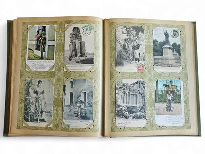 SET OF TWO POSTCARD ALBUMS
Mexico, Argentine...