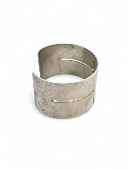 WORK XX th century 
925 silver cuff bracelet...