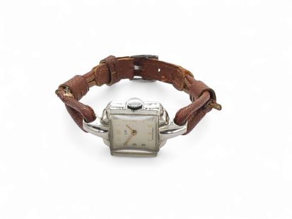LIP
Ladies' wristwatch, square silver-plated...