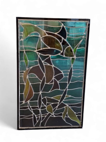 SALAUN 20th century
Fishes
Stained glass...