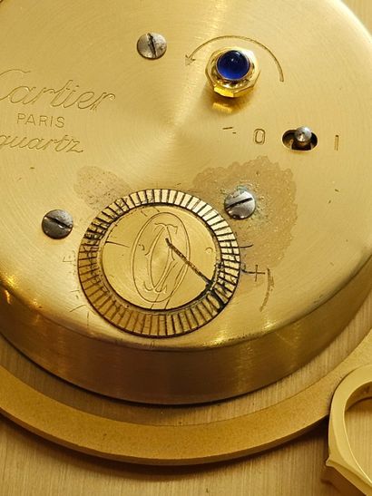 CARTIER Santos model 
Travel alarm clock...