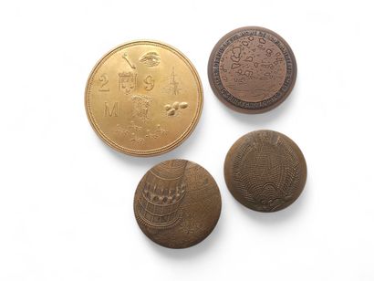 Set of 31 commemorative bronze medals from...