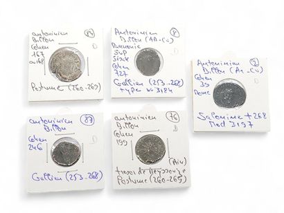 ROMAN EMPIRE
Five Gallian Antoninians (253-268)
Antoninian...