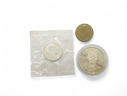 THREE MEDALS bearing the effigy of General...