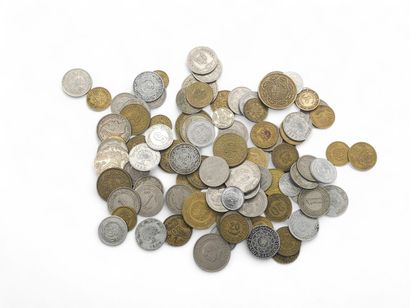 LOT of coins from the colonies, former French...