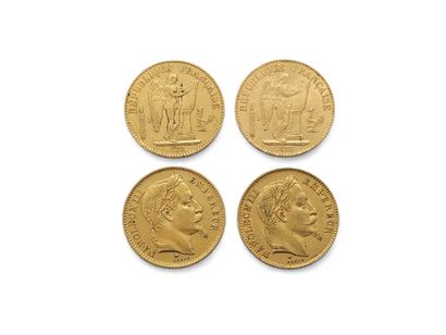 CURRENCY 
TWO 20 francs gold Napoleon 1867/A-1868/BB
TWO...