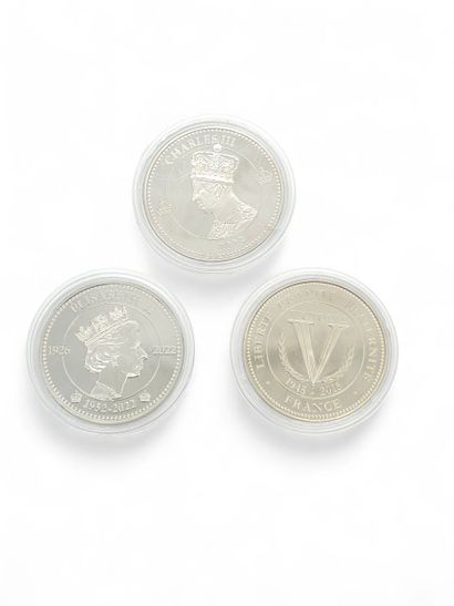 Swiss commemorative coin set in 999° silver...