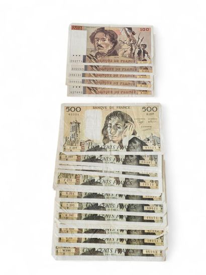 LOT OF BILLS including :
Eleven of 10 francs
Three...