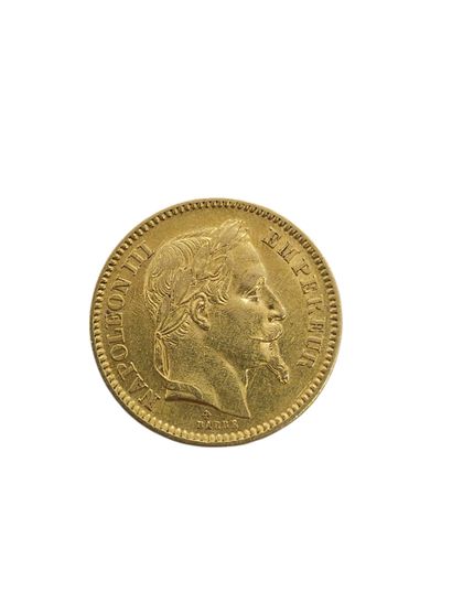 PIECE 20 francs or Napoléon III tête laurée/frappe...