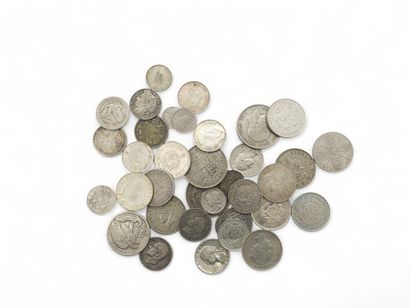 LOT consisting of thirty-seven silver coins,...