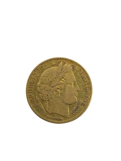 PIECE de 10 francs or 1850/A tête de Céres
Weight...