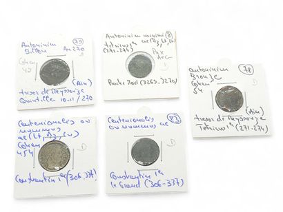 ROMAN EMPIRE
Five Antoninians Tetricus I...