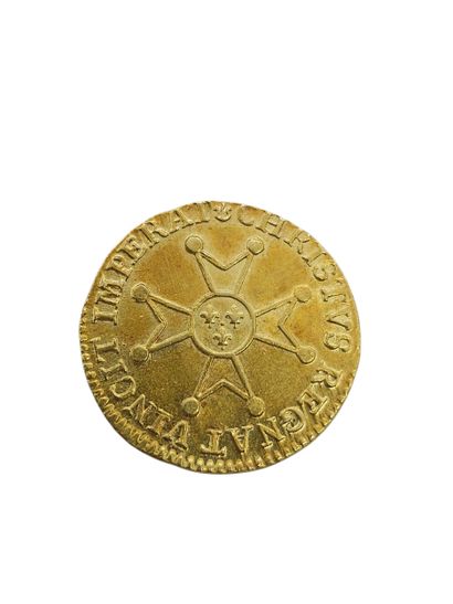 Half-Louis gold with the Cross of the Holy...
