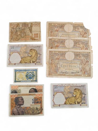 LOT of franc banknotes 
10 Francs Mozart
10...