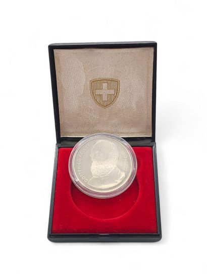 Swiss commemorative coin set in 999° silver...