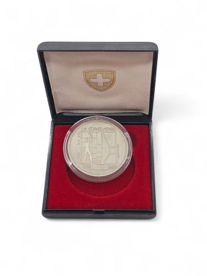 Swiss commemorative coin set in 999° silver...