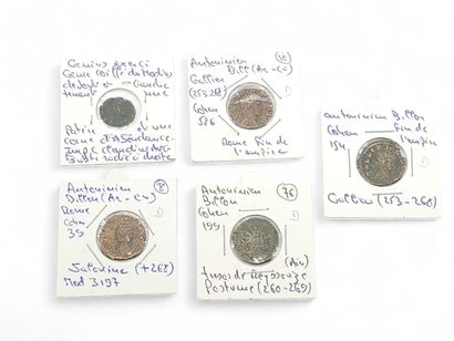 ROMAN EMPIRE
Five Gallian Antoninians (253-268)
Antoninian...