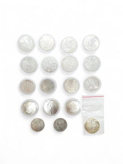 Set of 22 silver 10€ coins 
2x 10€ silver...