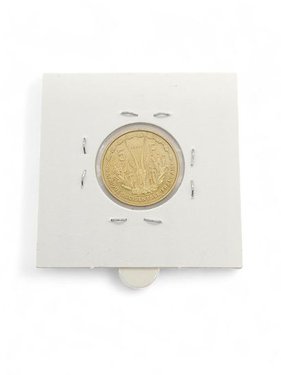 FRENCH WEST AFRICA
Trial coinage of 5 francs...