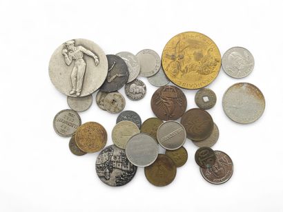 THIRTY MEDALS and miscellaneous tokens