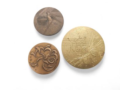 Set of 31 commemorative bronze medals from...