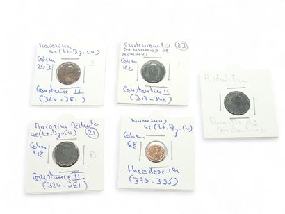 ROMAN EMPIRE
Reunion of nine coins including...