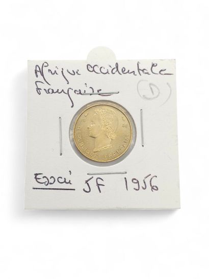 FRENCH WEST AFRICA
Trial coinage of 5 francs...