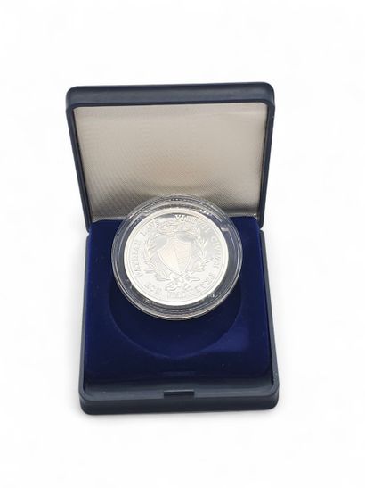 Swiss commemorative coin set in 999° silver...