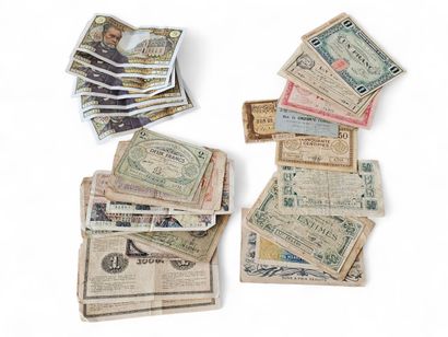 LOT OF BANKNOTES including :
Seven 5-franc...