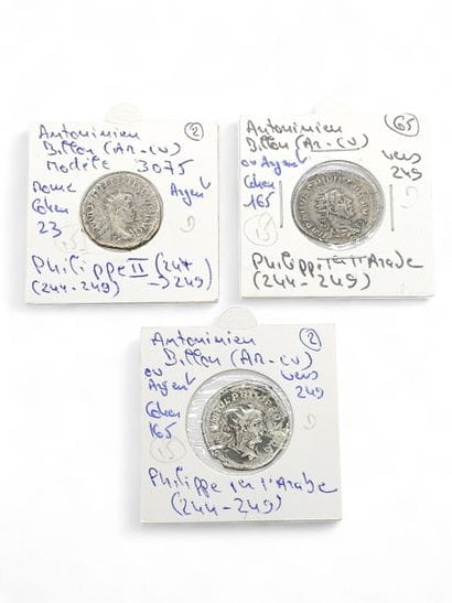 ROMAN EMPIRE
Two Antoninians Philip I the...