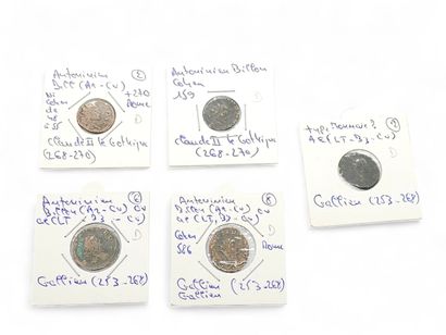ROMAN EMPIRE
Five Gallian Antoninians (253-268)
Antoninian...